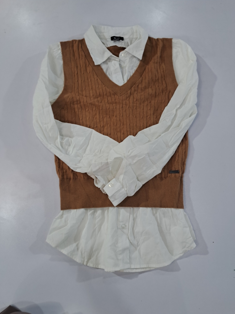 Mexx Knit Vest with White Shirt