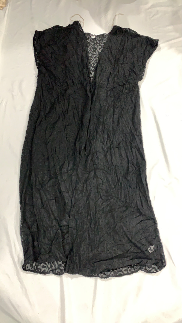 Venus Black Sheer Cover-Up Dress