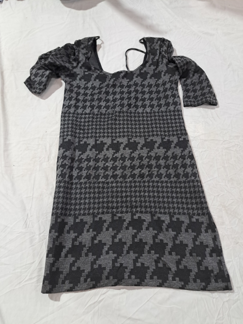 Houndstooth Print Dress
