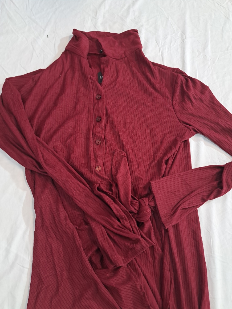 Fashion Nova Ribbed Turtleneck Dress