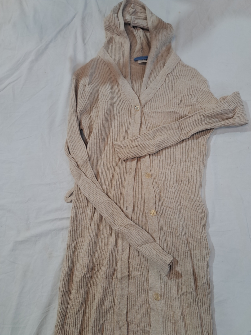 Delia's Ribbed Knit Hooded Cardigan