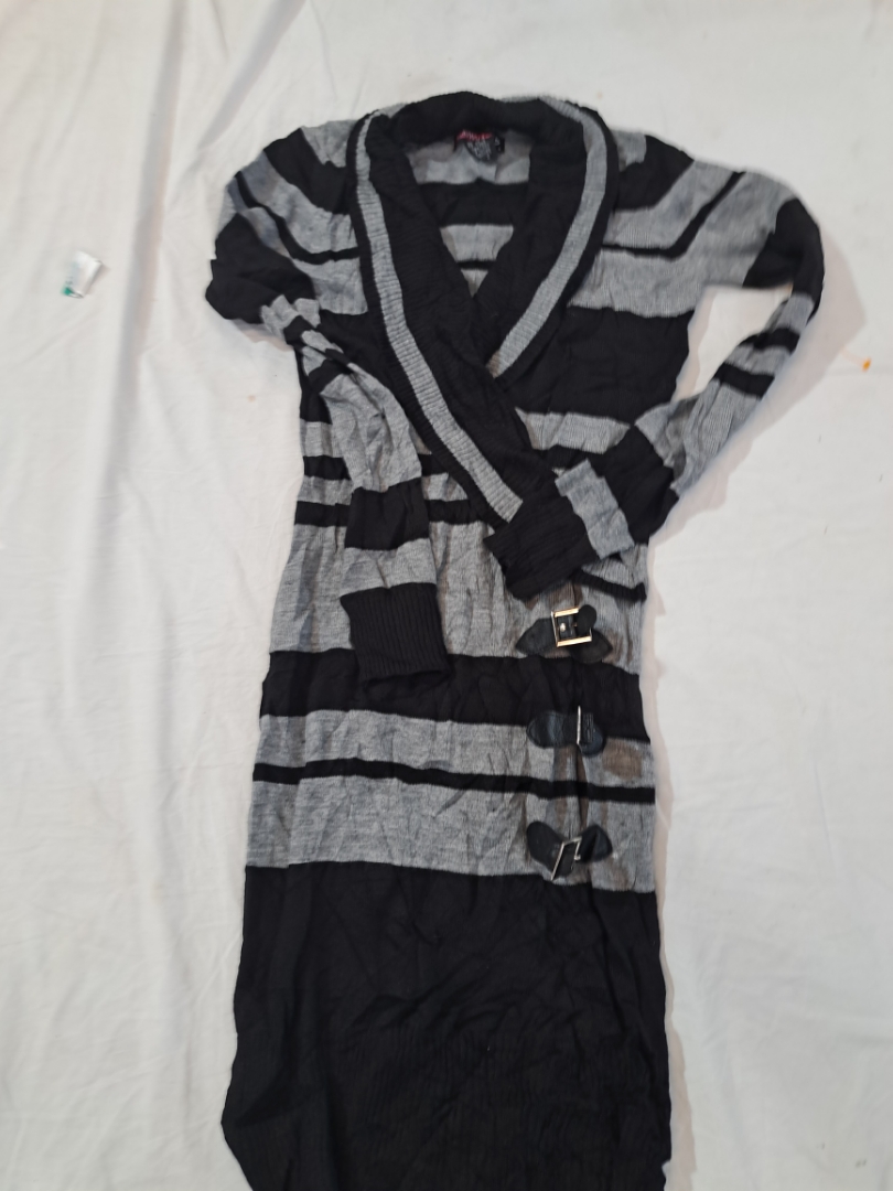 Say What? Striped Knit Cardigan Dress