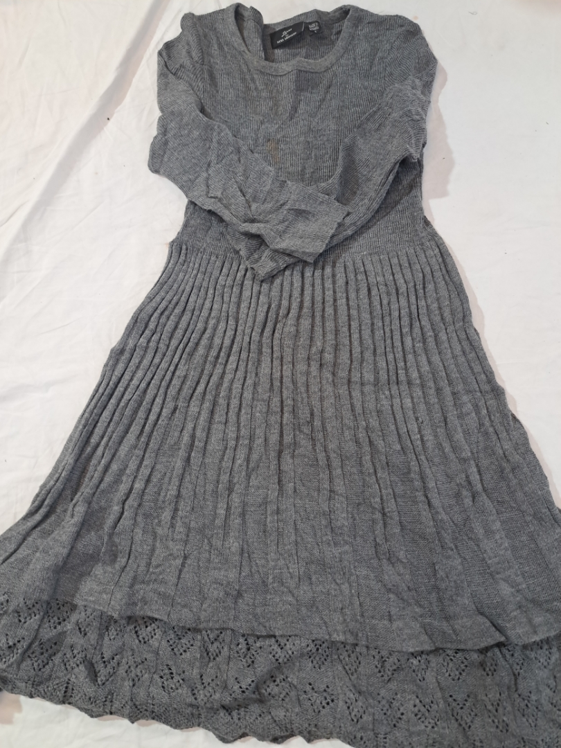 Lernie for Nina Leonard Gray Knit Dress