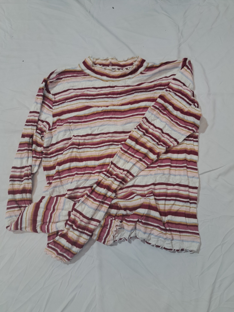 Striped Turtleneck Top