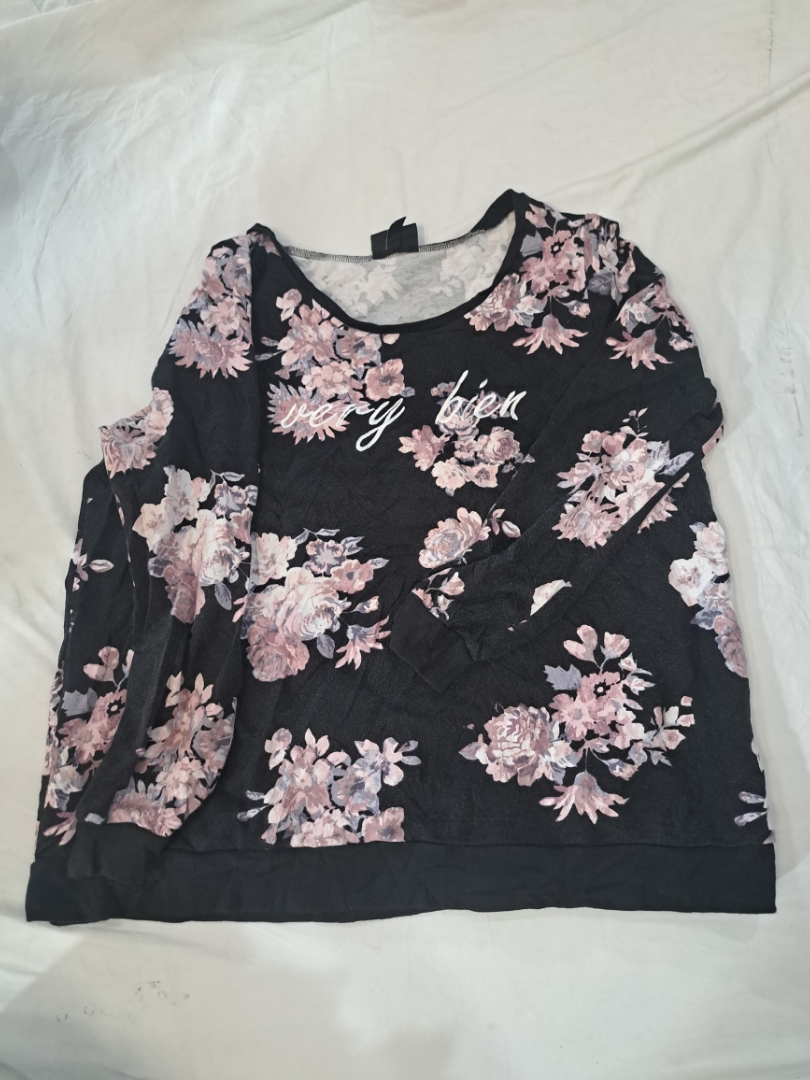 Lane Bryant Floral Print Long Sleeve Top