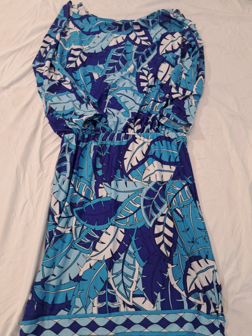 Boston Proper Leaf Print Dress