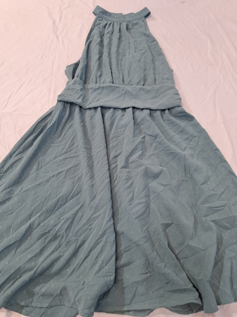 Shein Curve Blue Halter Midi Dress