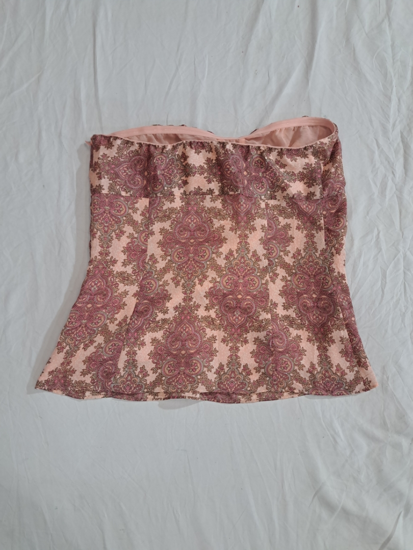 Ann Taylor LOFT Paisley Print Strapless Top