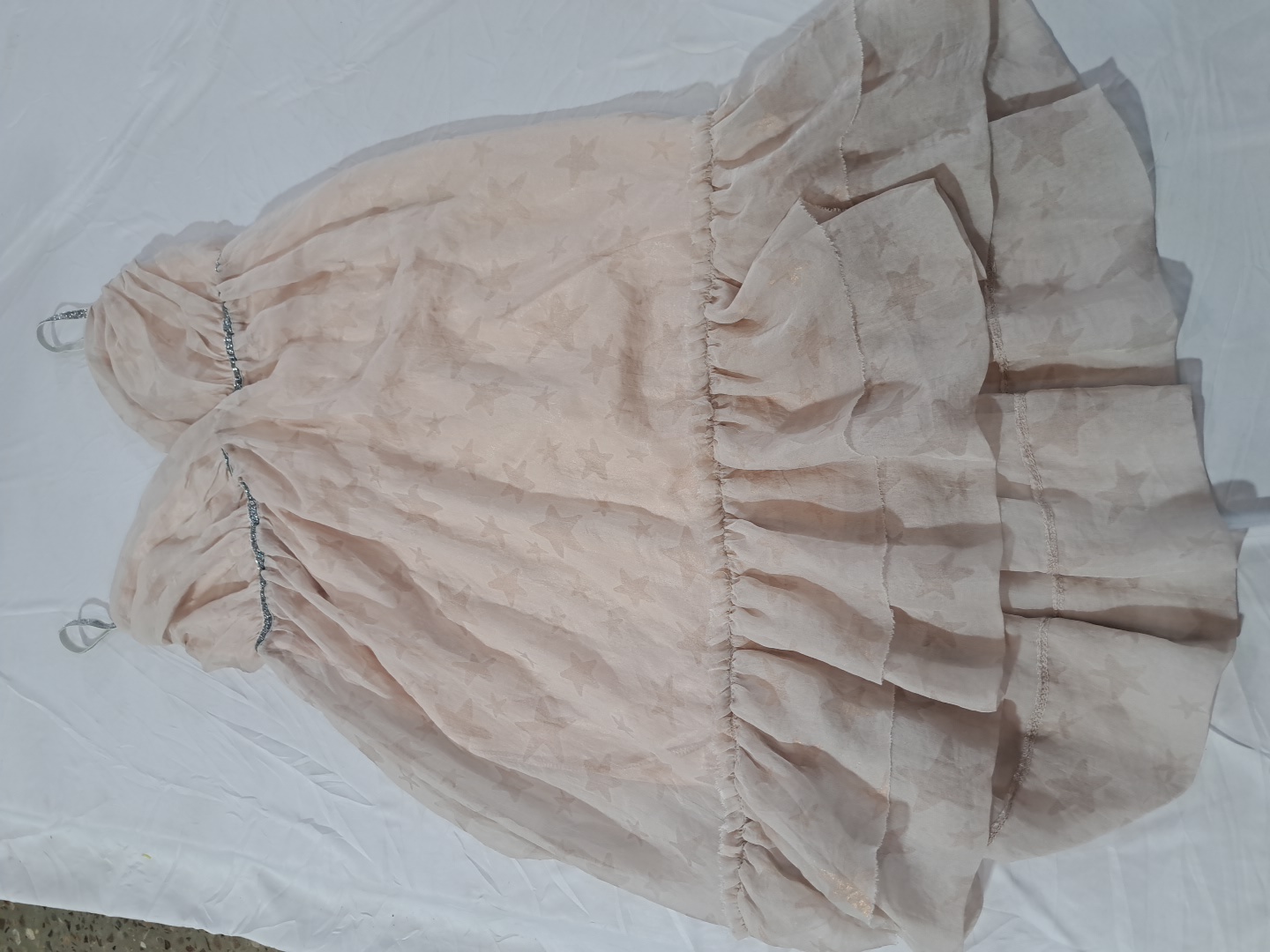 Shehua Star Print Ruffle Hem Mini Dress