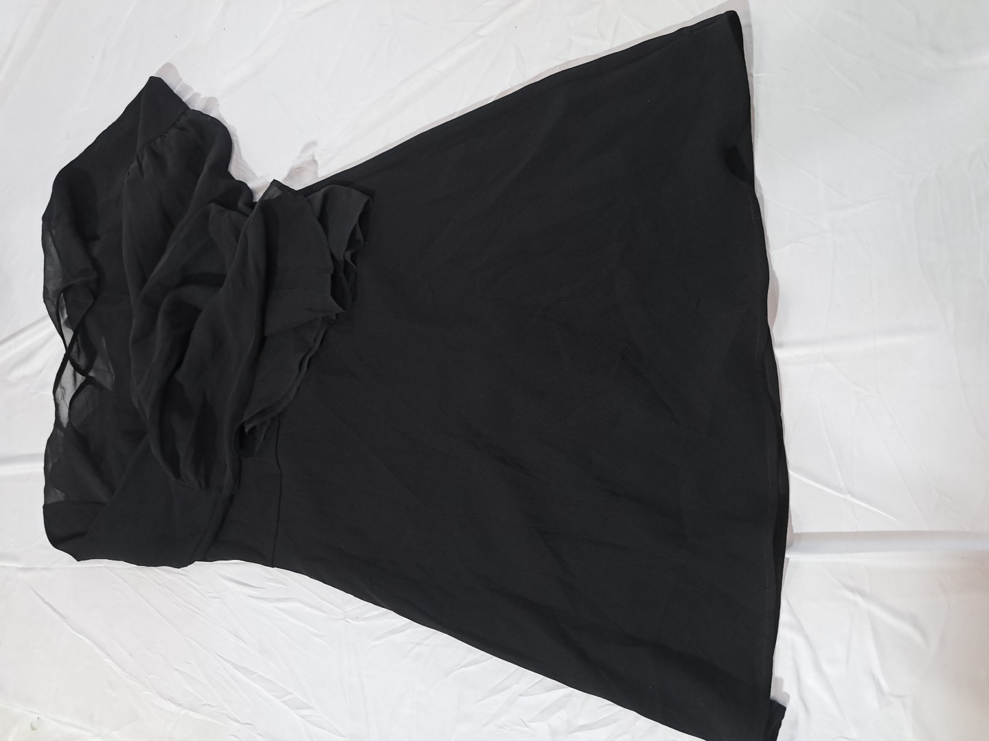 BCBGMAXAZRIA Black Dress with Sheer Overlay