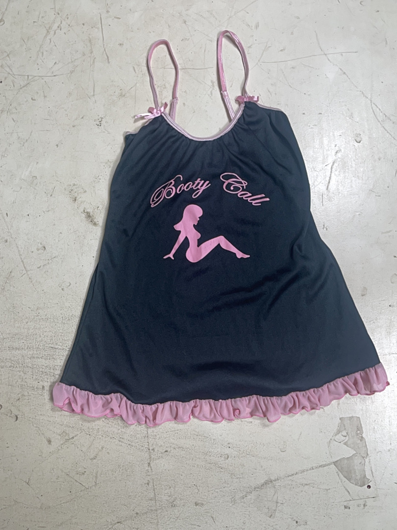 Vestido Camisola Babydoll Preto e Rosa Dreamgirl