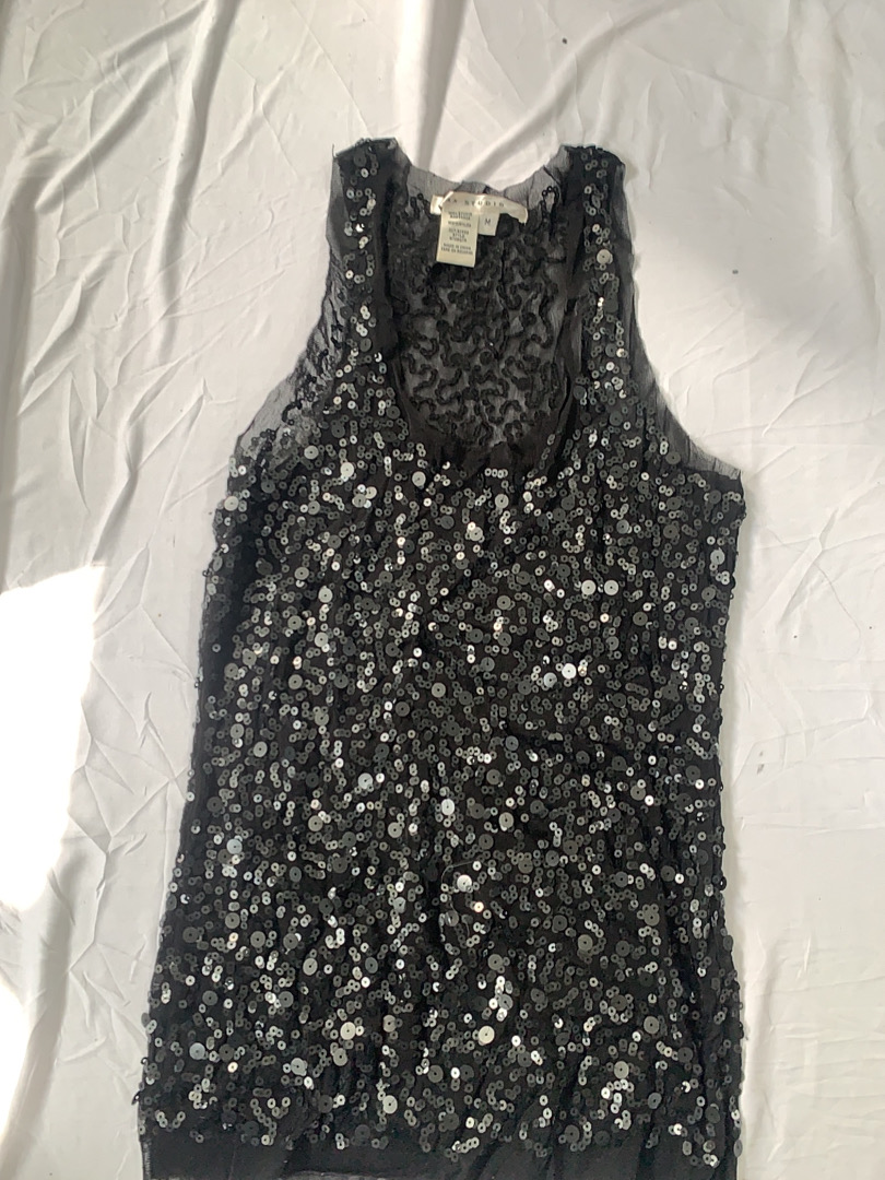 Max Studio Sequin Tank Top
