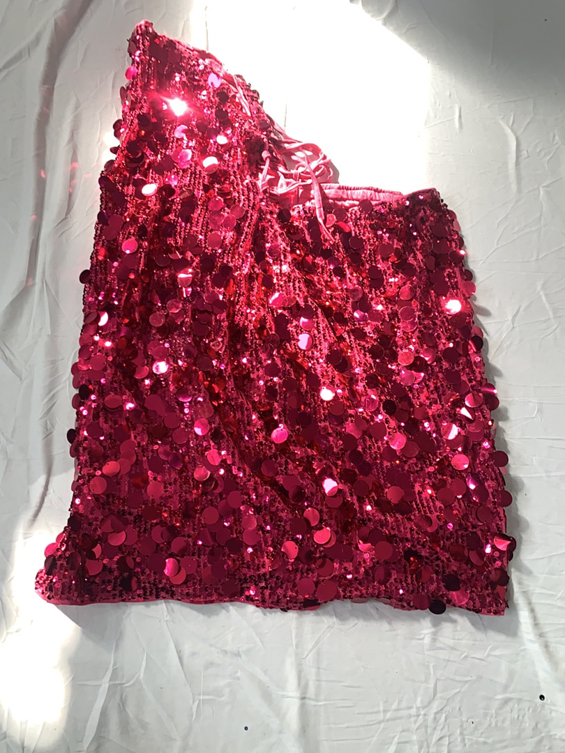 Sequin One-Shoulder Top