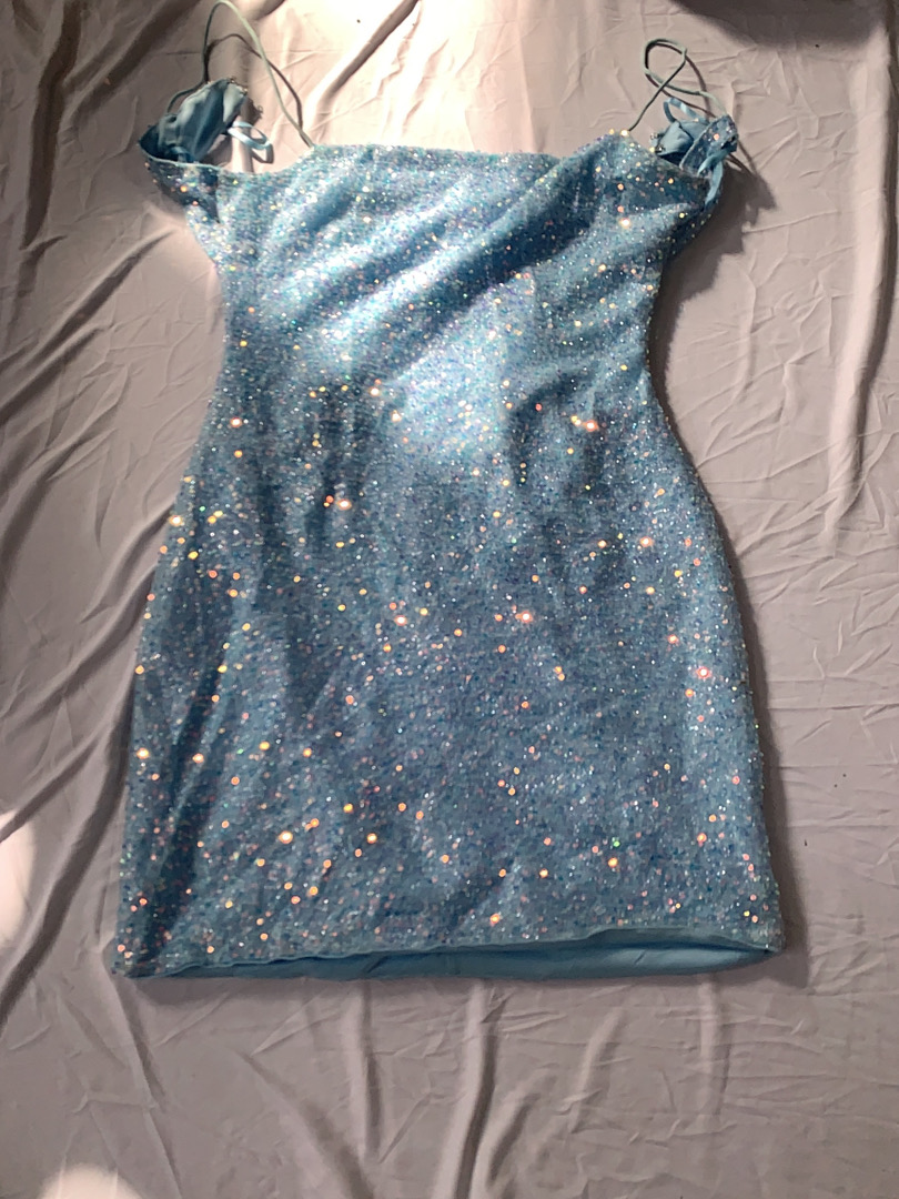 Sparkly Blue Mini Dress