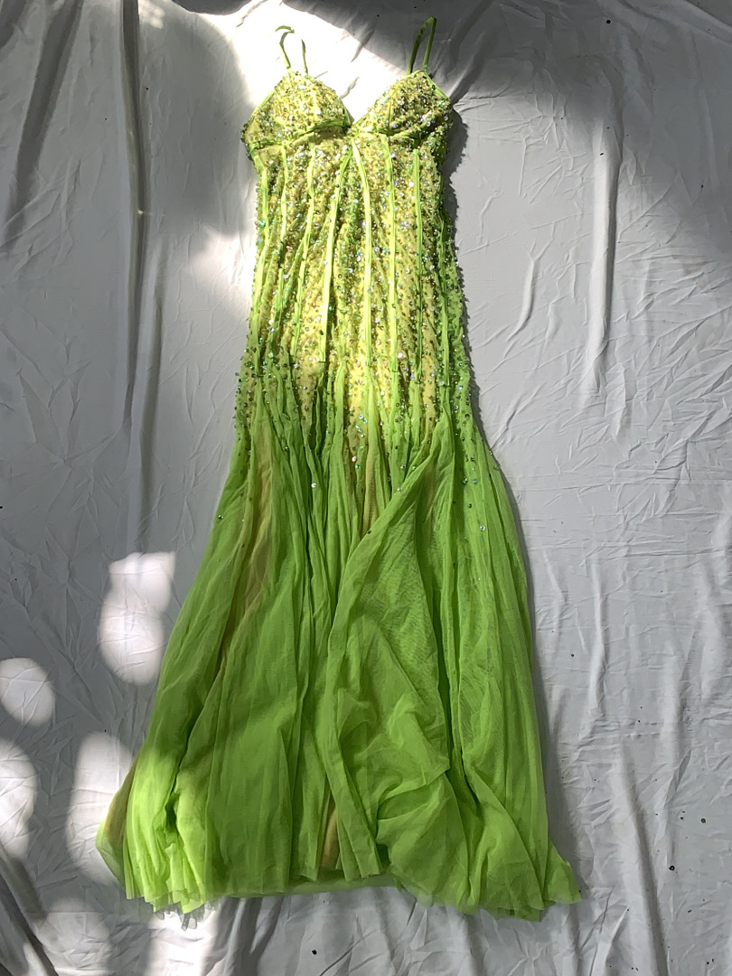 Green Embellished Maxi Dress