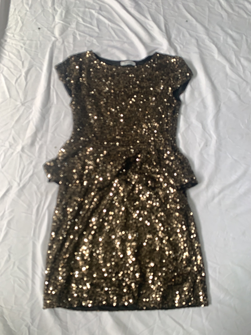 Sequin Peplum Dress
