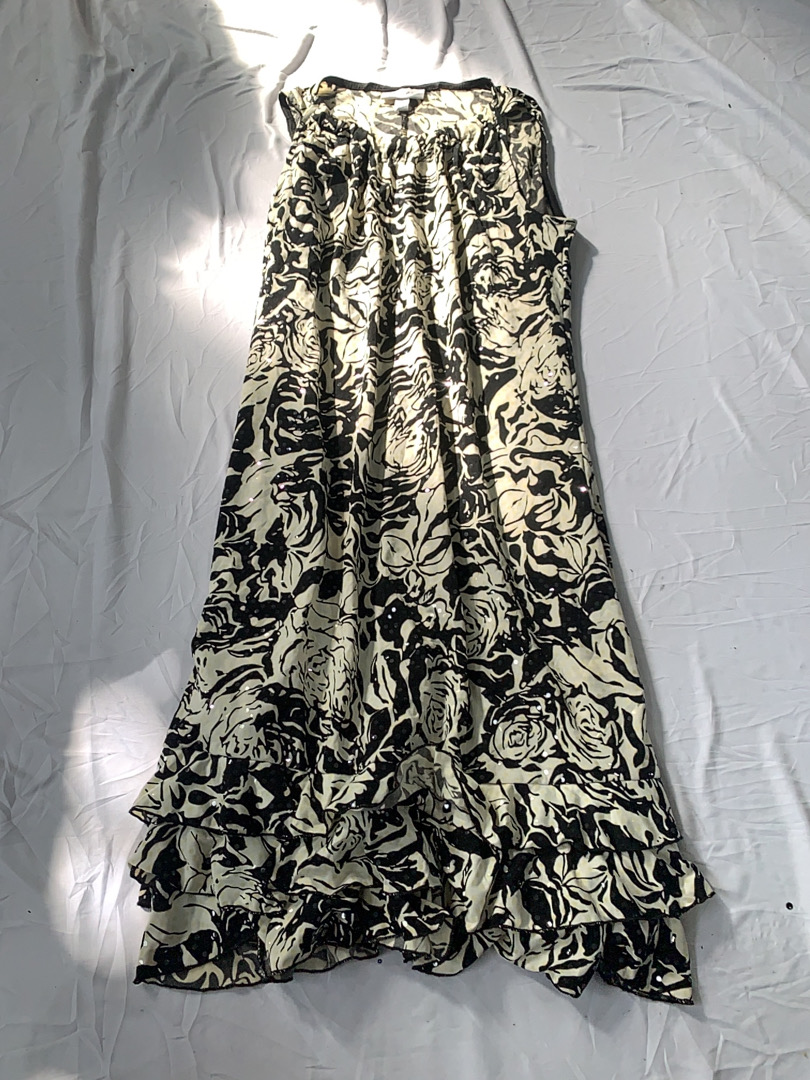 Robe Midi à Imprimé Floral et Ourlet Volant Fashio..