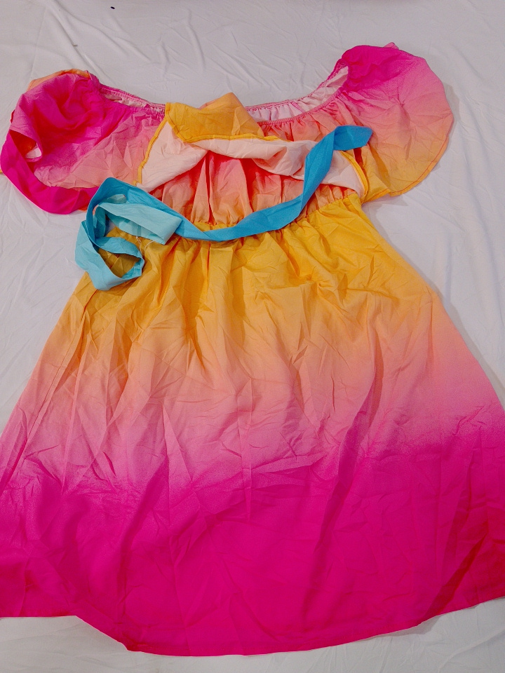 Ombre Off-Shoulder Dress