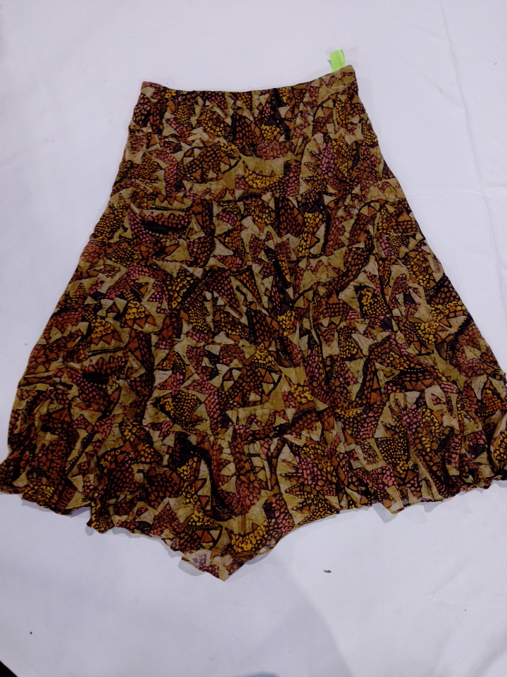 Hearts of Palm Printed Midi Skirt