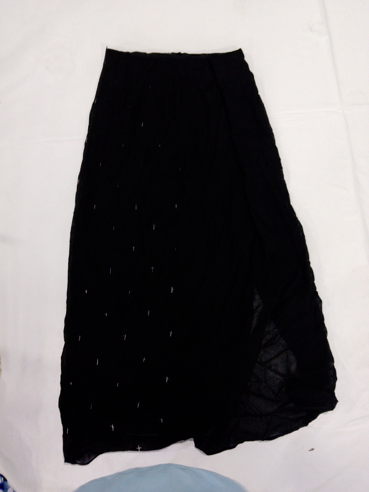 Black Maxi Skirt with Slit