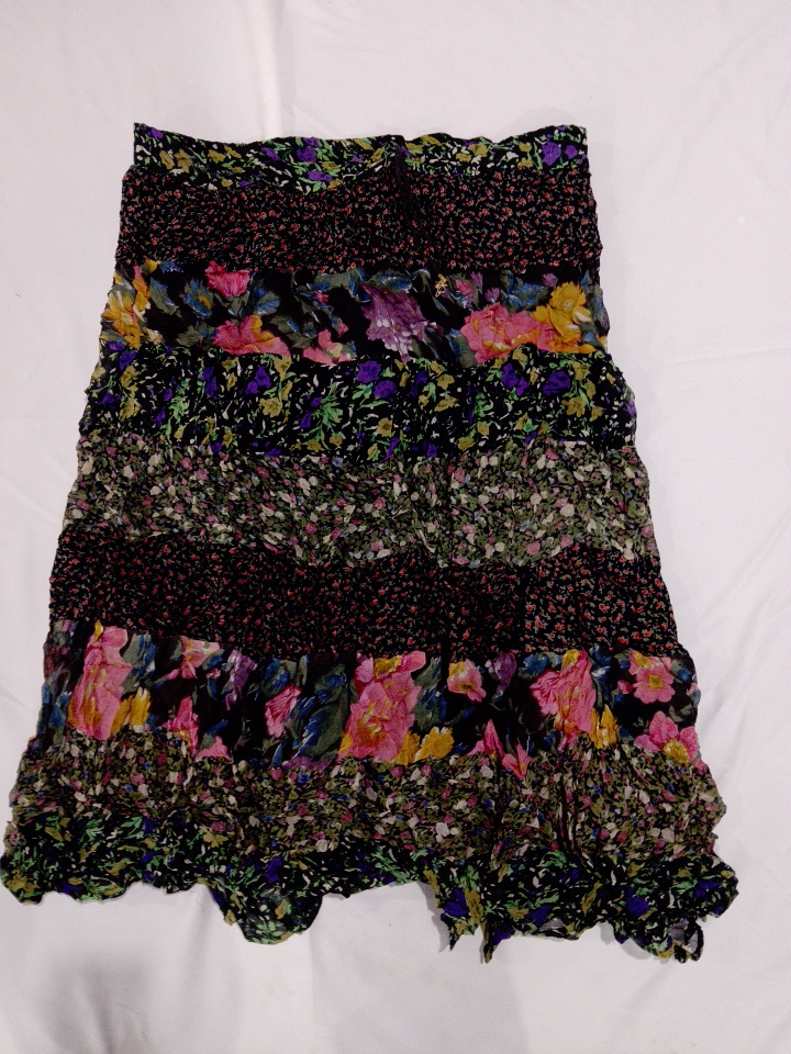 Gonna midi con stampa floreale