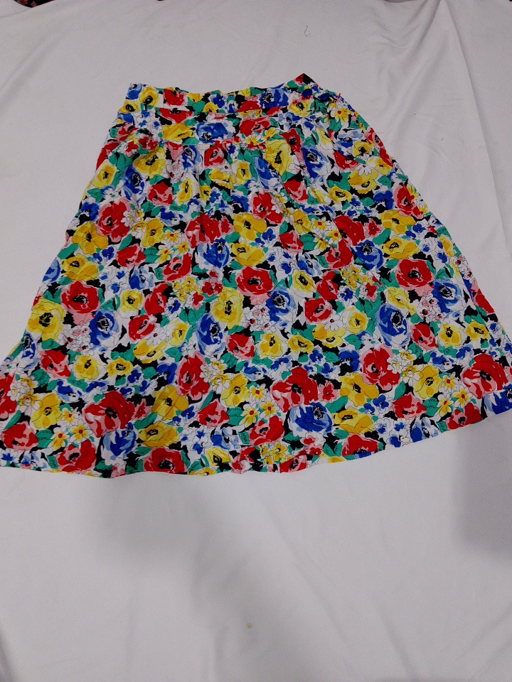 Jupe midi à imprimé floral