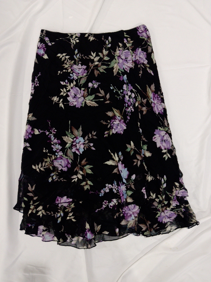 Kindog Floral Print Midi Skirt