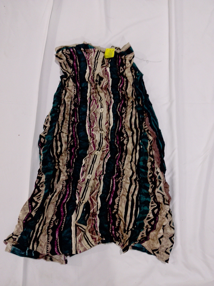 Jupe midi rayée colorée Maven