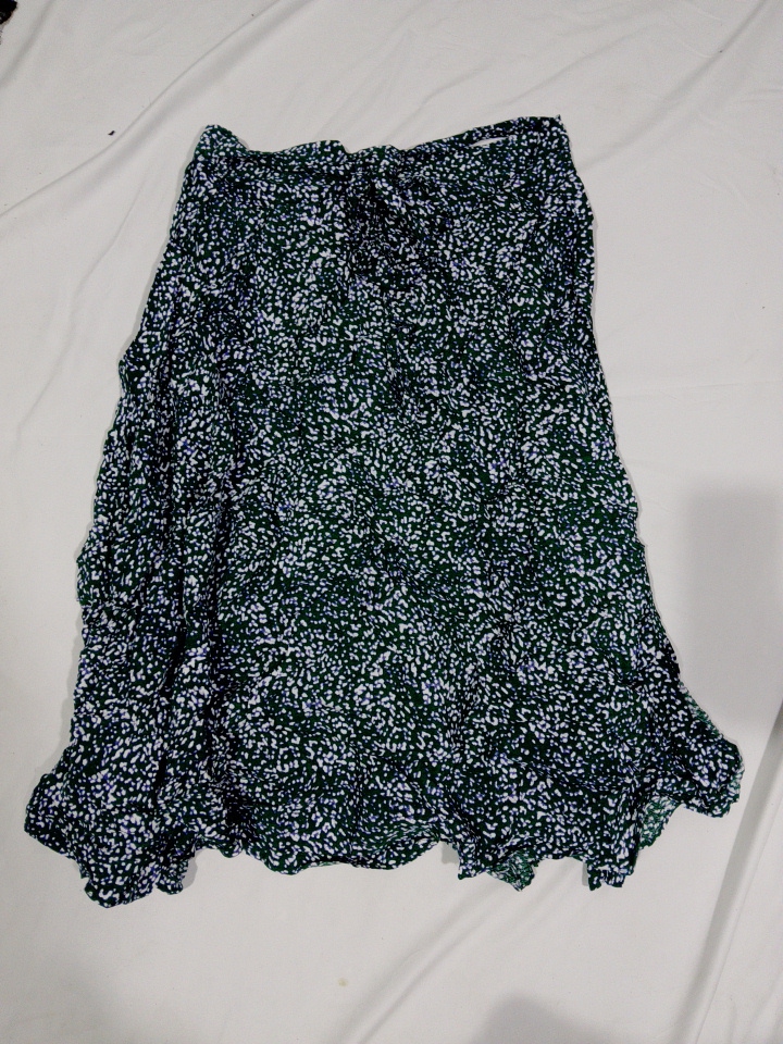 Skies are Blue Floral Print Skirt