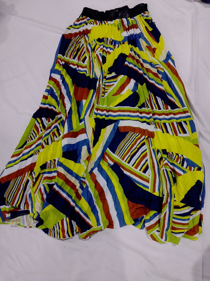 Abstract Print Maxi Skirt