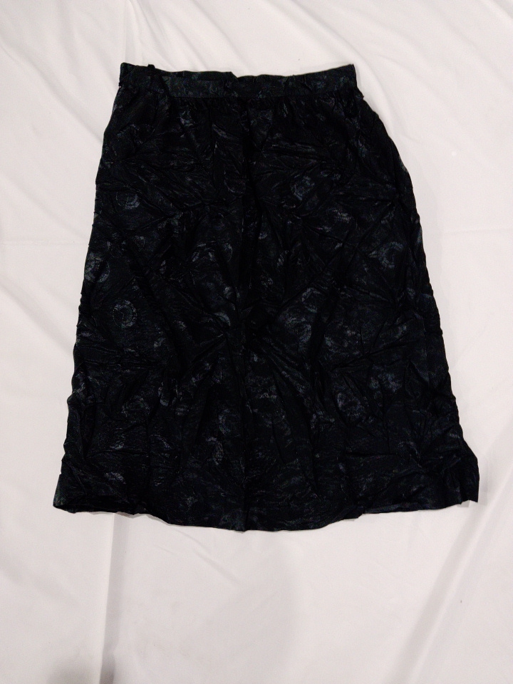 Black Velvet Midi Skirt
