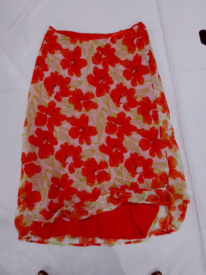 Floral Print Midi Skirt