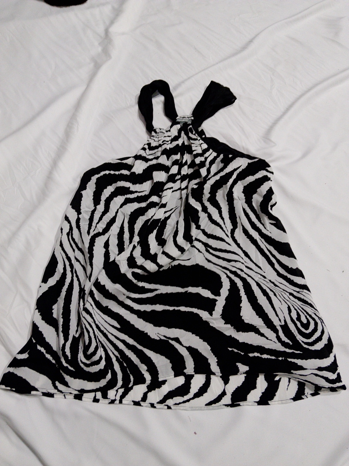 Charlotte Russe Zebra Print Halter Top