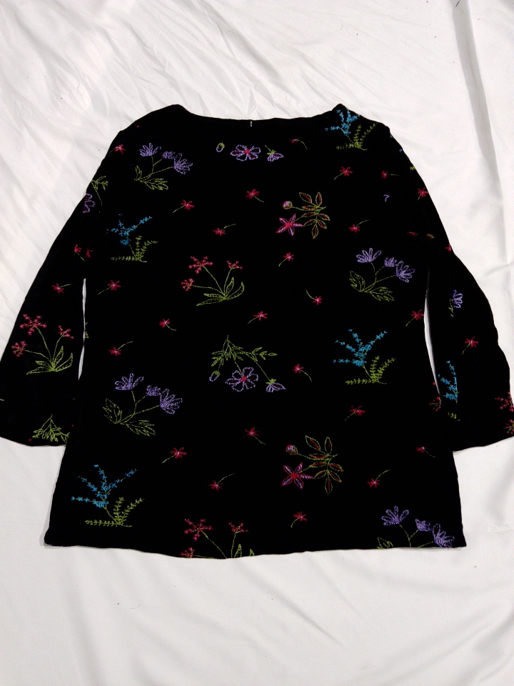 Floral Embroidered Long Sleeve Top