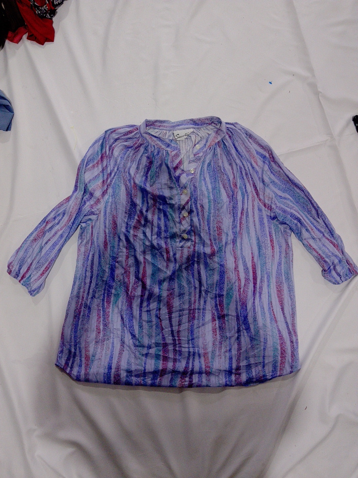 Striped Button-Up Blouse