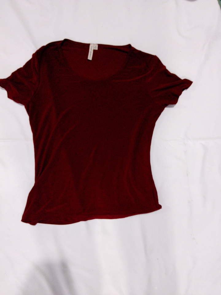 Susan Lawrence Burgundy Velvet T-shirt