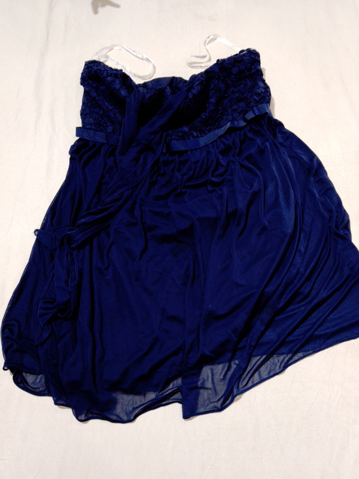 David's Bridal Navy Blue Dress