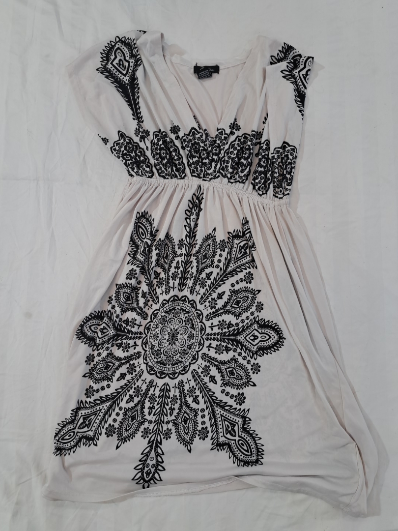 5th & Love White and Black Printed Dress