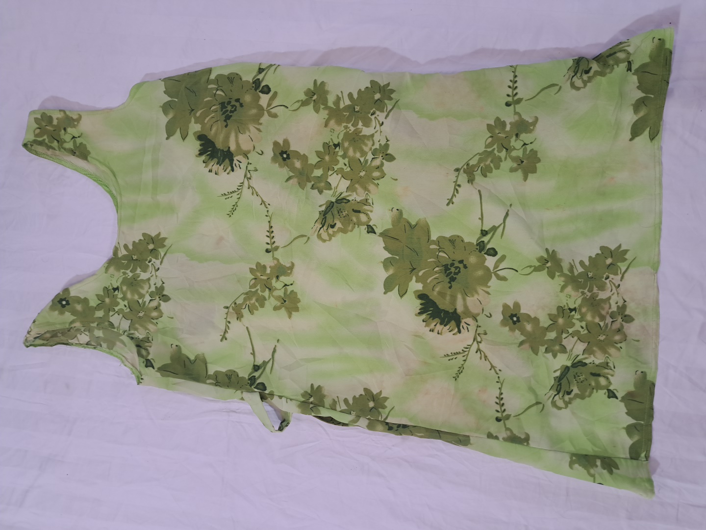 Green Floral Print Dress