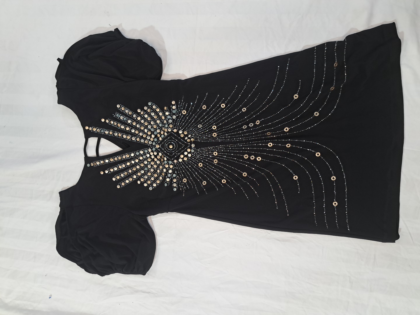 Black Embellished Mini Dress