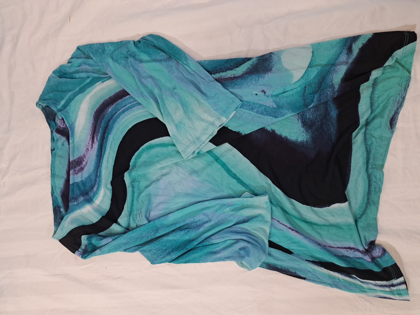 Style & co. Petite Blue Abstract Print Top