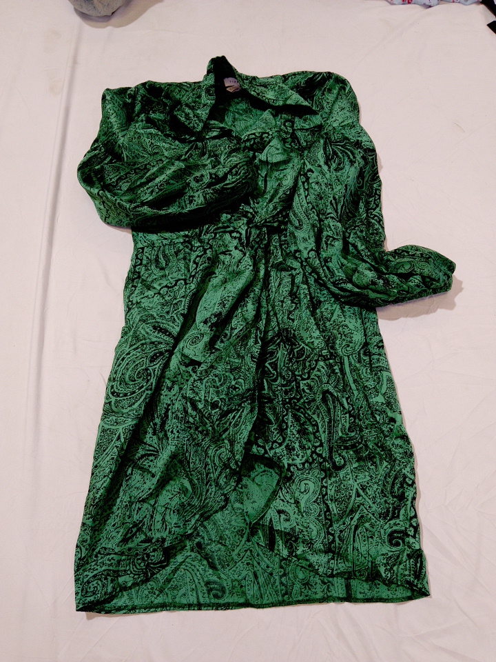 Robe midi à imprimé paisley vert Topshop