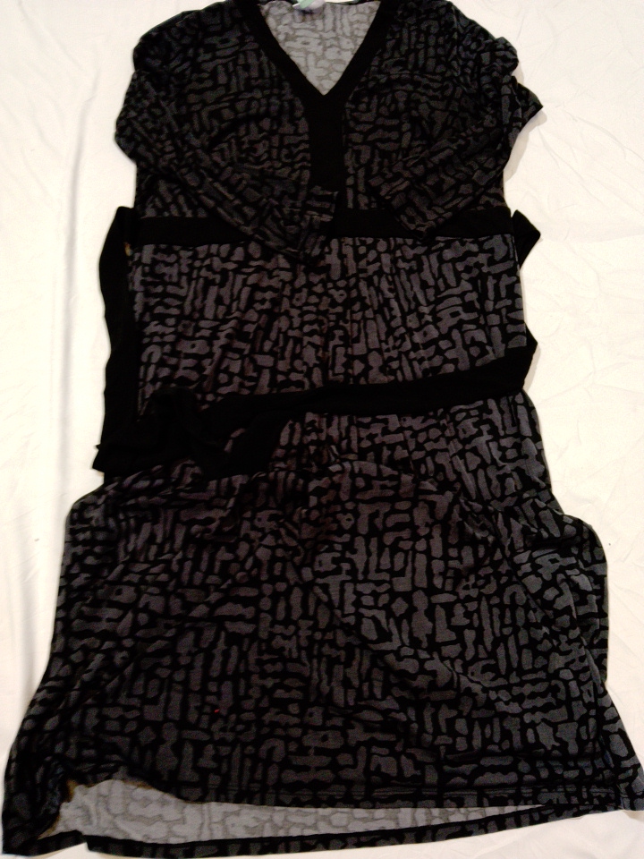 Motherhood Maternity Black and Gray Print Dress