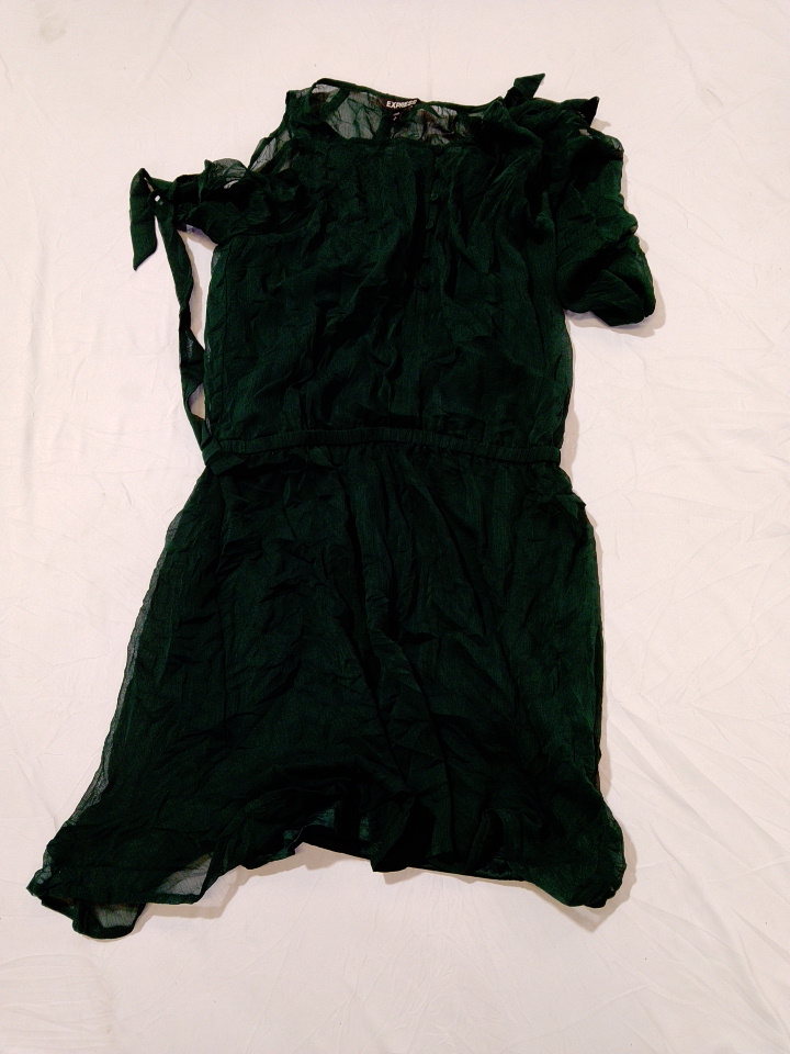 Robe fluide à volants Express Green