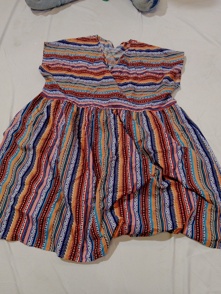 Robe mini rayée colorée