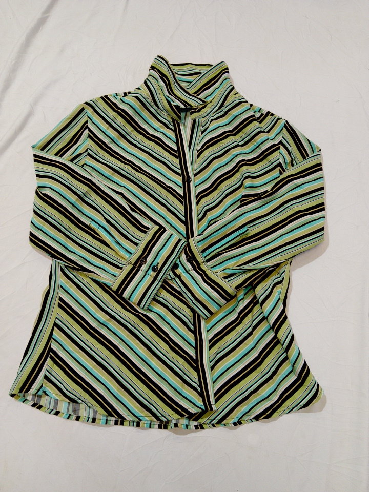 Chemise à manches longues rayée