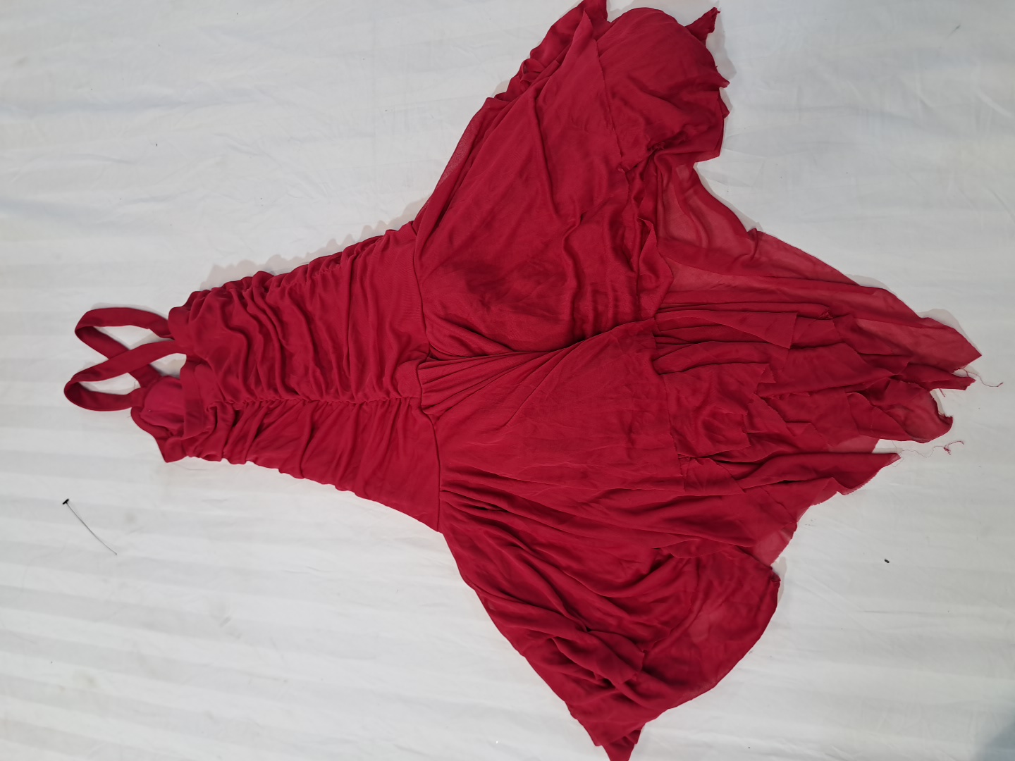 Red Ruched Dress