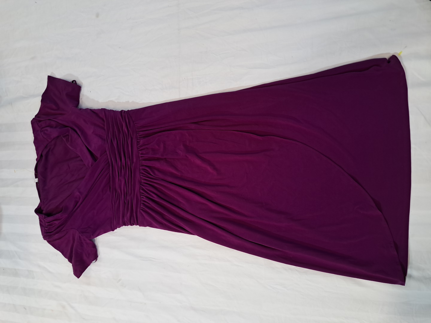 Robe asymétrique enroulée pour femmes violette