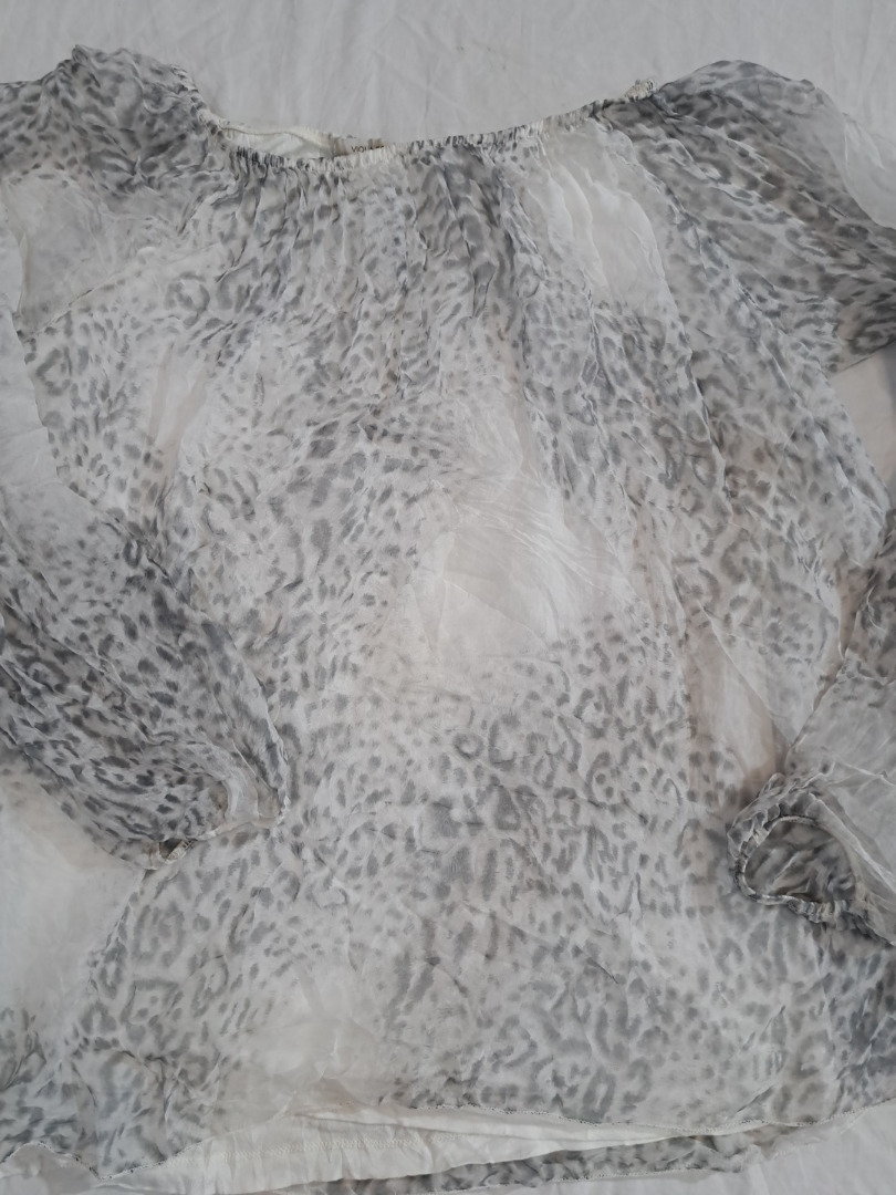 シアーアニマルプリントトップ