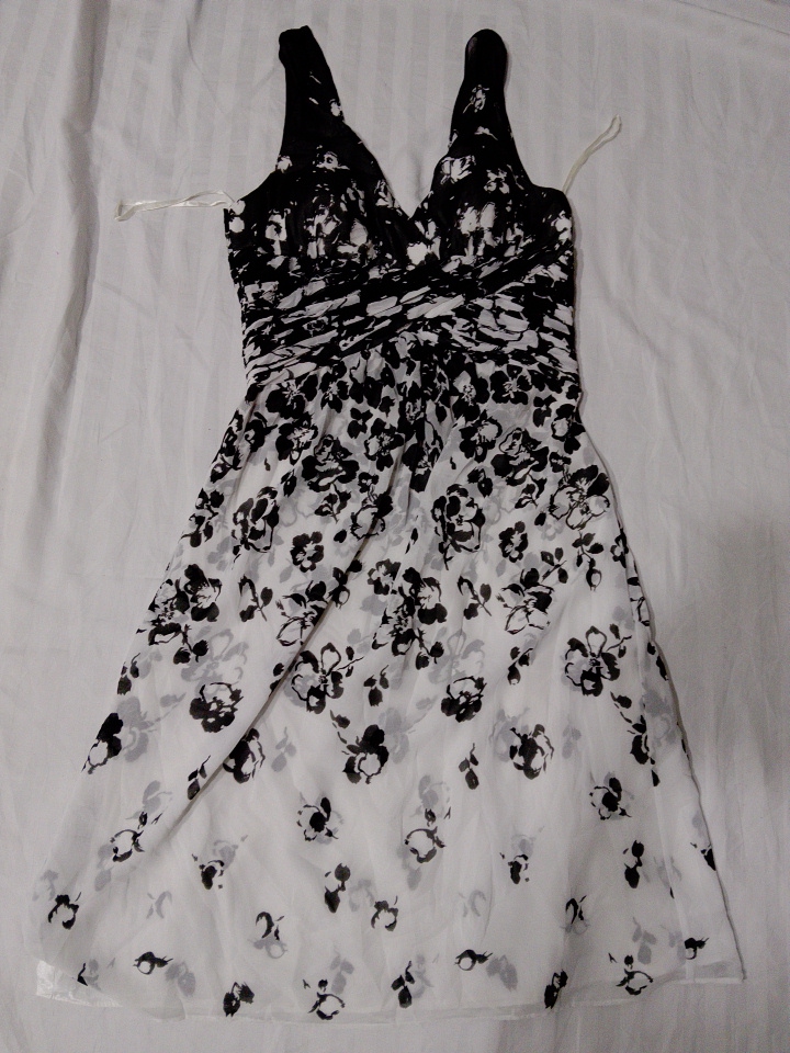 Black and White Floral Dress